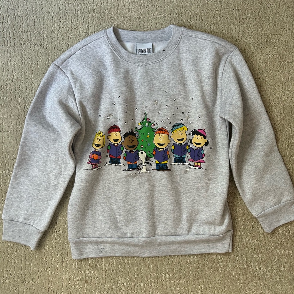 Peanuts holiday Christmas light up sweatshirt size 8 medium